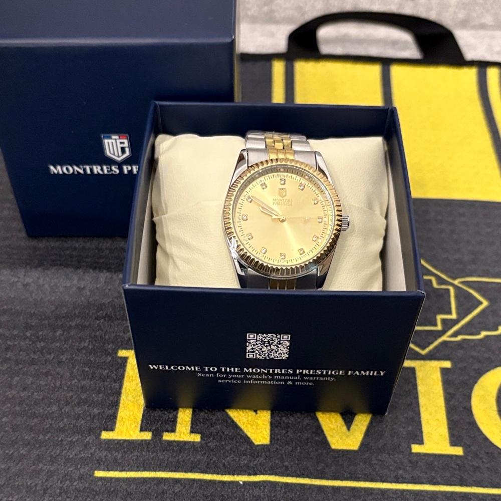 Invicta Gold and Silver Men's Watch Montreal Prestige 38 mm.